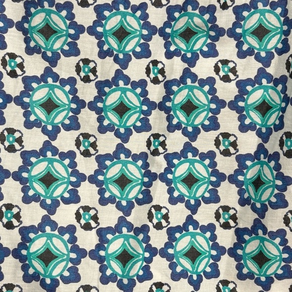 NEW Lucky Brand Ruffle Tiered Maxi Dress Floral Geo Print Cotton Size S Boho - Picture 5 of 14